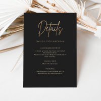 Cartão de Detalhes da Festa de Aniversário de 70 A
