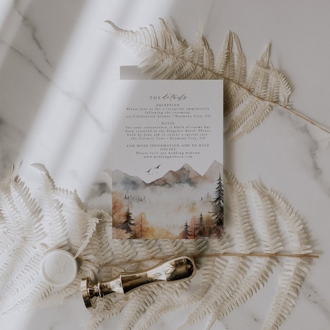 Cartão de Detalhes da Noiva na Floresta (Criador carregado)