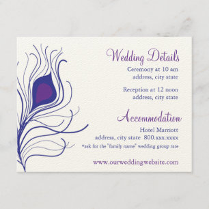 Cartão de detalhes da recepção