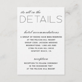 Cartão de Detalhes das Iniciais Elegantes