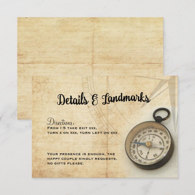 Cartão de Detalhes de Aniversário da Nossa Aventur (Frente/Verso)