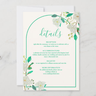 Cartão de Detalhes de Casamento Arquitetura Modern