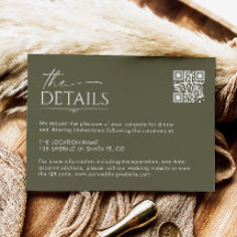 Cartão de Detalhes de Casamento Boho Manuscrito co