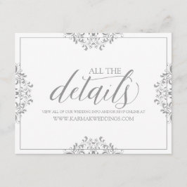 Cartão de Detalhes de Casamento / Cartão de Inform