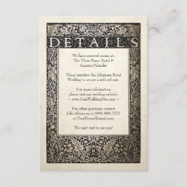 Cartão de Detalhes de Casamento | Coleção de Champ