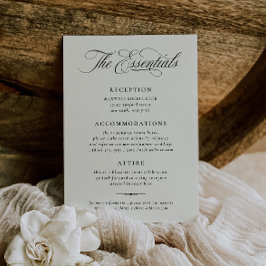 Cartão de Detalhes de Casamento com Caligrafia Sof