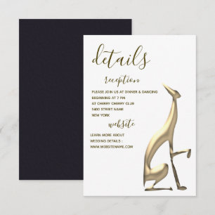 Cartão de Detalhes de Casamento de Cachorro em Our