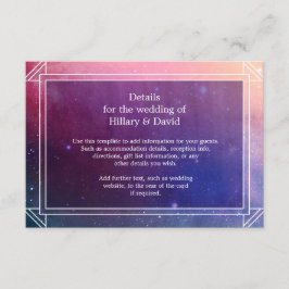 Cartão de Detalhes de Casamento de Nuvens Nebulosa