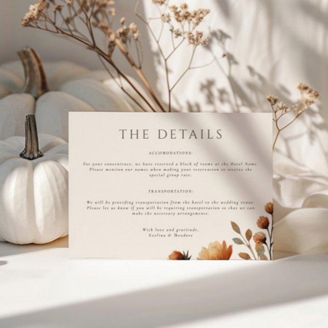 Cartão de Detalhes de Casamento de Paisagem de Haz (Criador carregado)