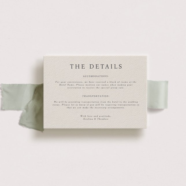 Cartão de Detalhes de Casamento de Paisagem Parker (Criador carregado)