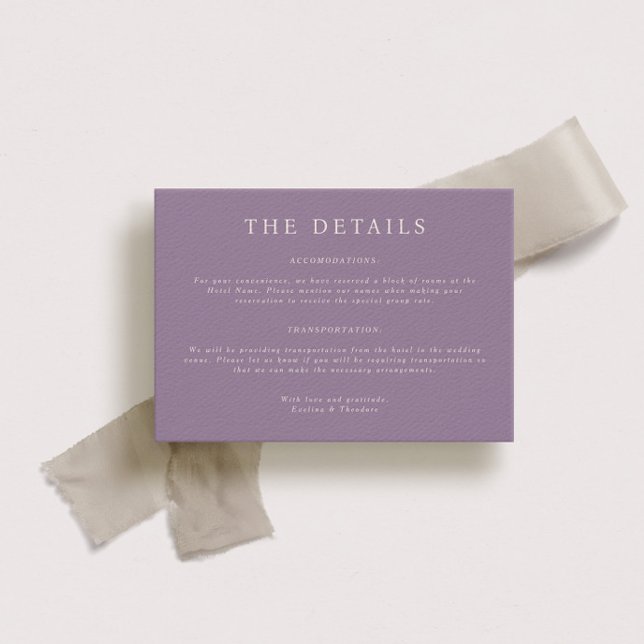 Cartão de Detalhes de Casamento de Paisagem Parker (Criador carregado)