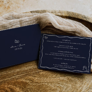 Cartão de Detalhes de Casamento de Portas Desenhad