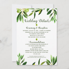 Cartão de Detalhes de Casamento de Verão Boho com 