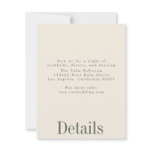 Cartão de Detalhes de Casamento de Verão Industria