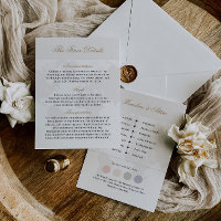 Cartão de Detalhes de Casamento de viagem com Traj