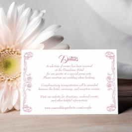 Cartão de Detalhes de Casamento Elegante – Filigra