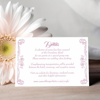 Cartão de Detalhes de Casamento Elegante – Filigra