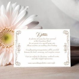 Cartão de Detalhes de Casamento Elegante – Filigra