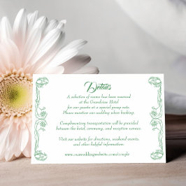 Cartão de Detalhes de Casamento Elegante – Filigra