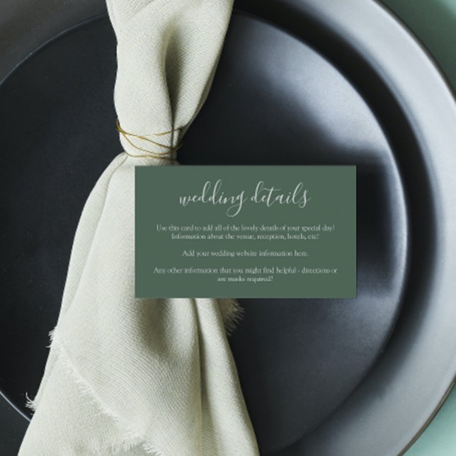 Cartão de Detalhes de Casamento Floral de Watercol (Criador carregado)