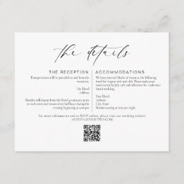 Cartão de Detalhes de Casamento Minimalista Elegan