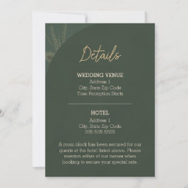 Cartão de Detalhes de Casamento Rústico Marrom