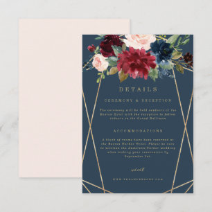 Cartão de Detalhes de Elegância Geométrica de Outo