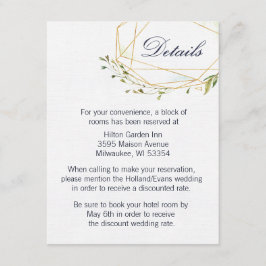 Cartão de Detalhes de Envelope Geo