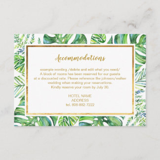 Cartão de Detalhes de Plantas Exóticas de Cores Aq