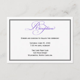 Cartão de Detalhes de Recepção de Casamento com Le