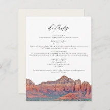 Cartão de Detalhes do Casamento Boêmia da Cores Aq