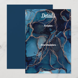 Cartão de Detalhes do Casamento de Cobre e Agata A