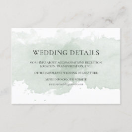 cartão de detalhes do casamento de cor aquática ab