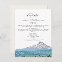 Cartão de Detalhes do Casamento de Cores de Água d