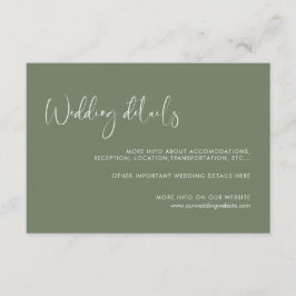 Cartão de detalhes do casamento do sábio negro e e