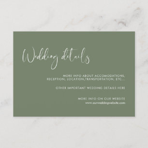 Cartão de detalhes do casamento do sábio negro e e