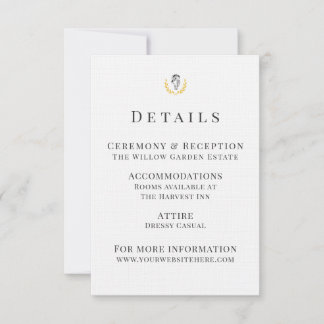 Cartão de Detalhes do Casamento Equestre