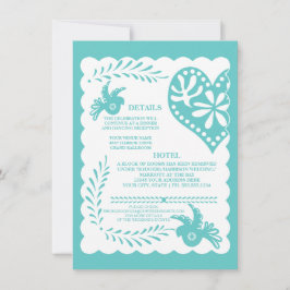 Cartão de Detalhes do Casamento Fiesta Mexicano Pa