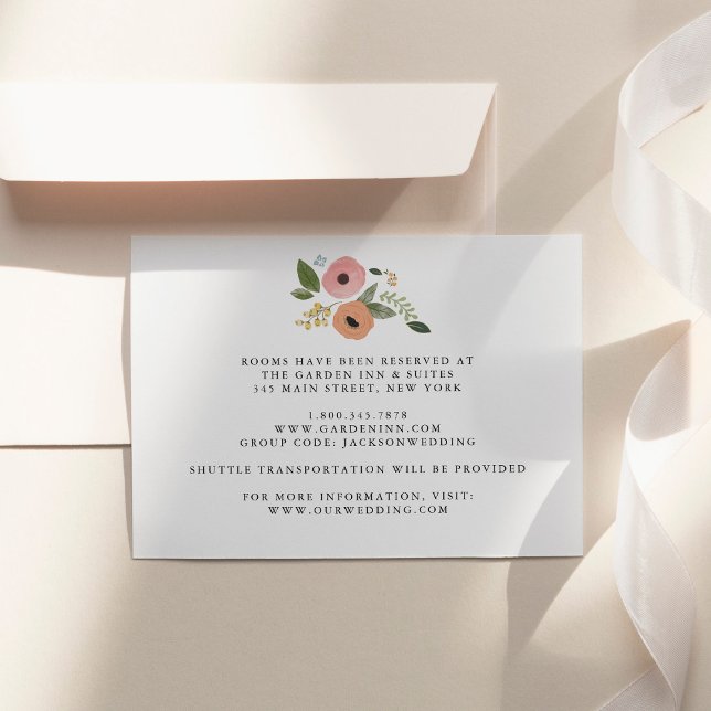 Cartão de Detalhes do Casamento Floral Bohemian Vi (Criador carregado)