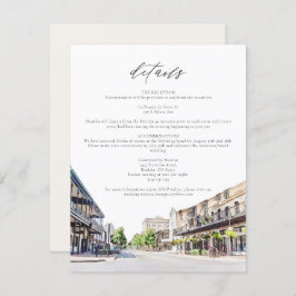 Cartão de Detalhes do Centro PENSACOLA Watercolor