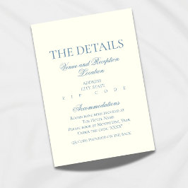 Cartão de Detalhes do Elegante Dusty Blue - Design