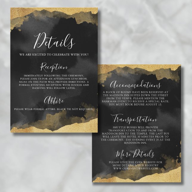 Cartão de Detalhes do Evento de Fim de Semana Mitz (Bar Mitzvah Weekend Events Card)