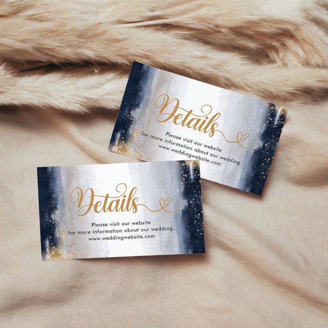 Cartão de Detalhes do marinho e do Chá de fraldas  (Criador carregado)