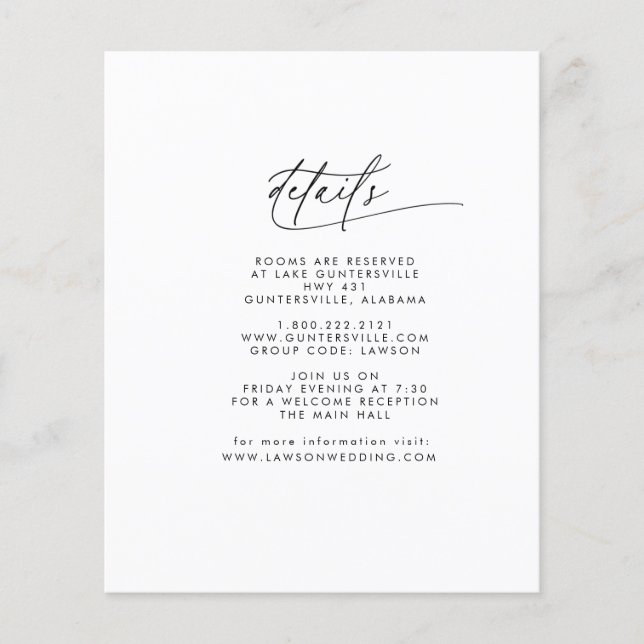 Cartão de Detalhes do Orçamento (Frente)