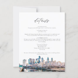 Cartão de Detalhes do Skyline Philadelphia Waterco