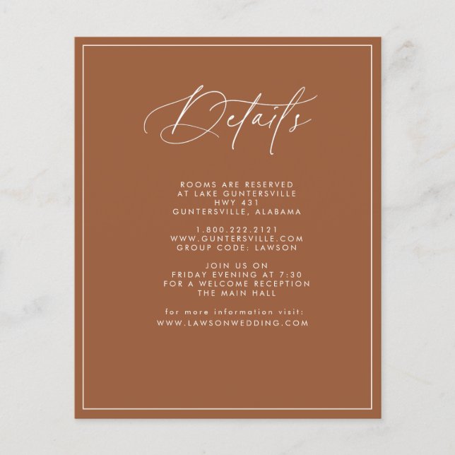 Cartão de Detalhes do Terracotta (Frente)