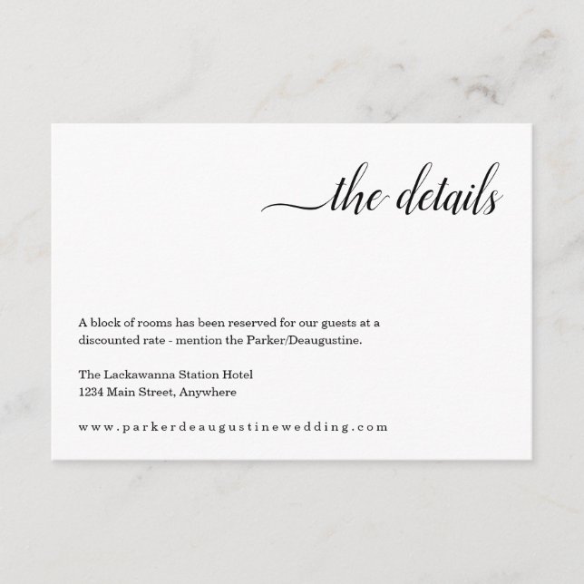 Cartão de Detalhes Minimalista / Enclosure (Frente)