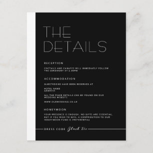 Cartão de Detalhes Monocromáticos Minimalista EMIL