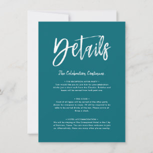 Cartão de Detalhes   Script Teal