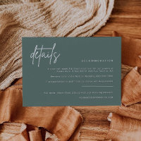 Cartão de detalhes simples de convite de casamento